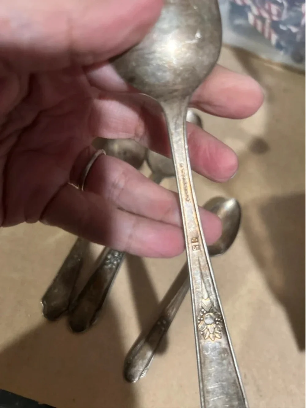 WH Rogers Spoons vintage silver plated